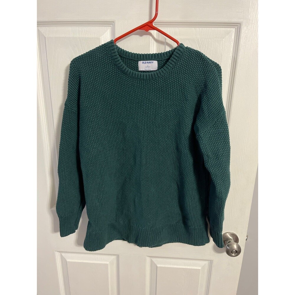 Old Navy Tunic Length Green Sweater Size M